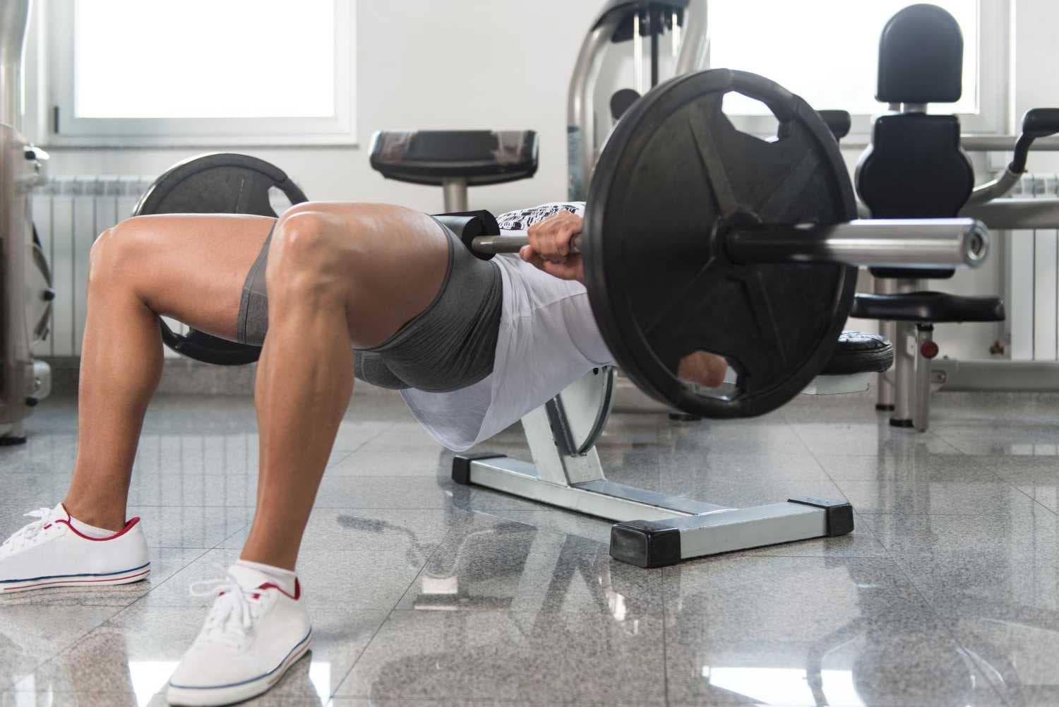 glute bridge with weight