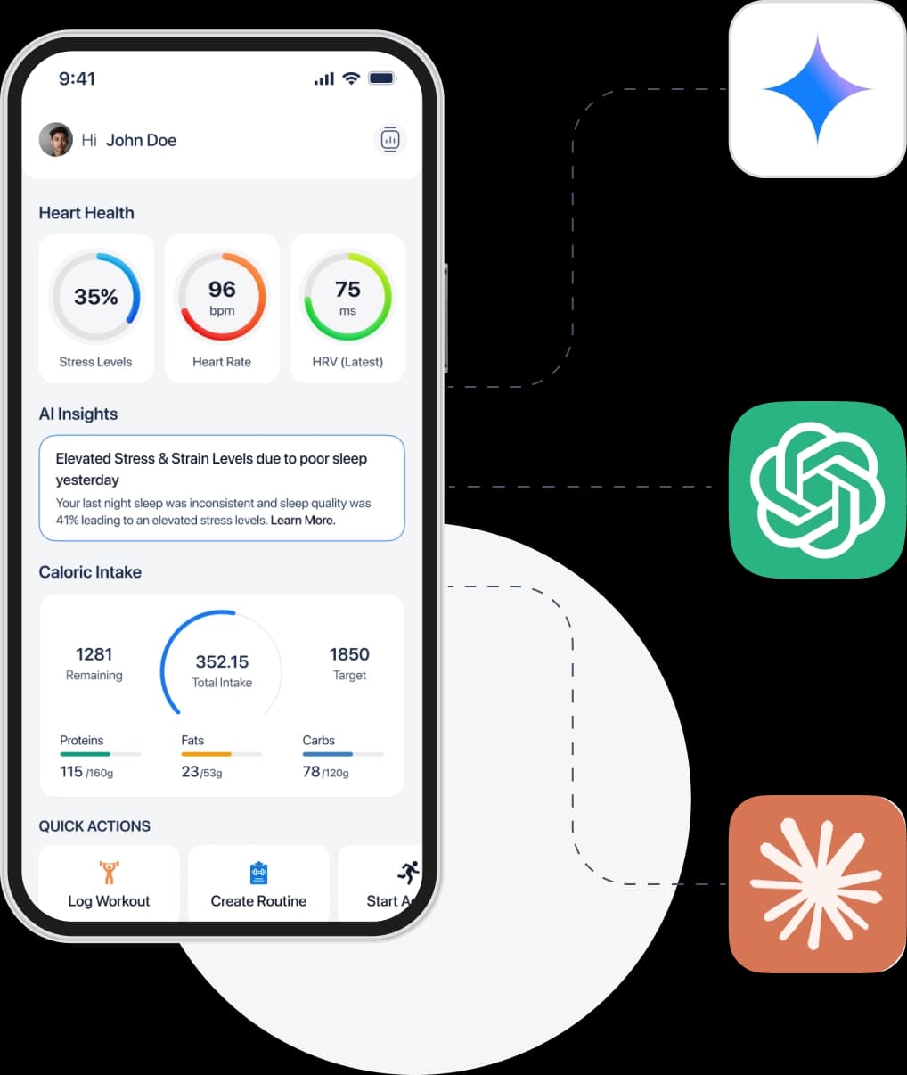 MyFitnessCoach app connected to Gemini, ChatGPT and Claude through MCP