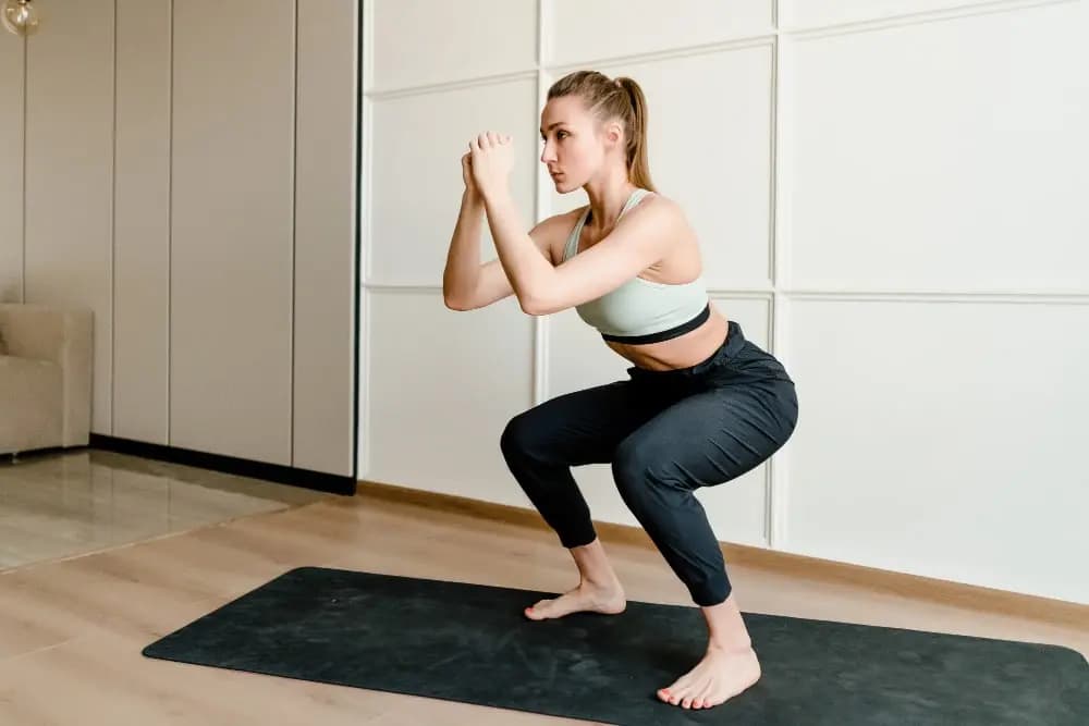 sitting squat exercise