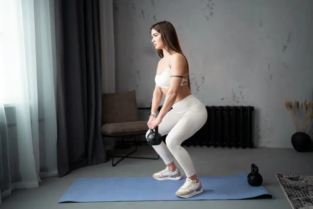 dumbbell plie squat