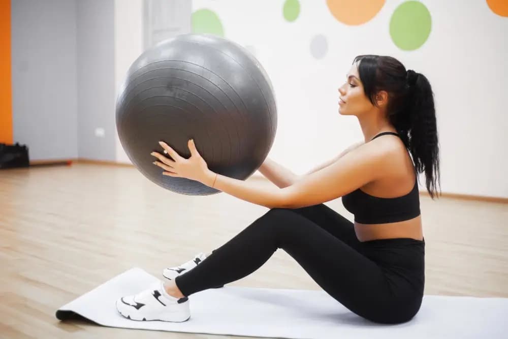 bosu ball crunches