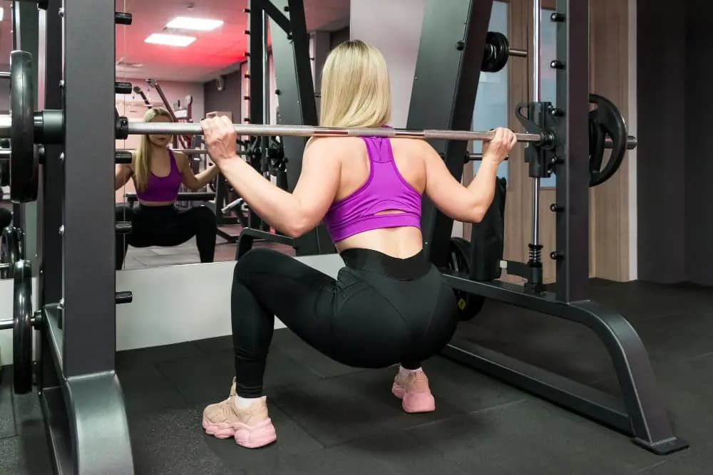 sumo squat on smith machine