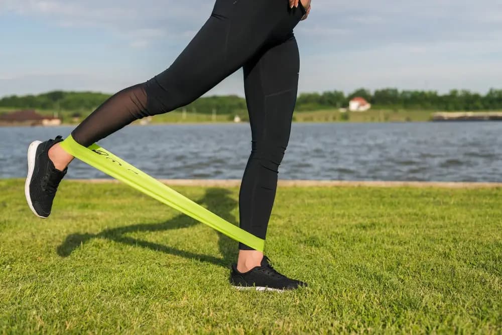 leg extension with bands for stronger legs